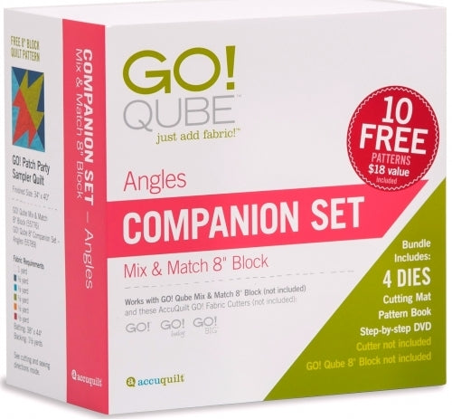 AccuQuilt GO! 55789 Qube 8" Companion Set Angles #55789