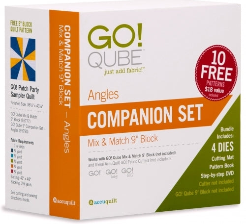 AccuQuilt GO! Qube 9" Companion Set Angles #55790