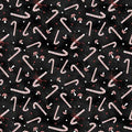 WL Our Gnomes to Yours Black Candy Canes & Mushrooms