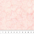 Banyan Pastel Coral Hexies Neutral Cotton 44"/45" Fabric Per Yard