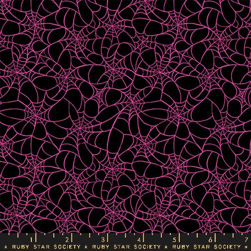 MO Glow Garden Pink Spiderwebs Black
