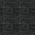 WL Coffee Time 82590 999 Black Coffee Words Allover