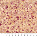 Saddle Up Bandana Peach Cotton 43"/44" Fabric Per Yard