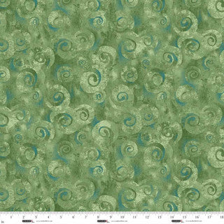 Spiral Storm Matcha Swirl Texture 118" Orchid Cotton Wideback Fabric per yard