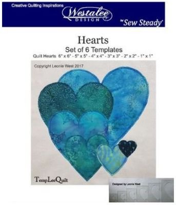 Hearts Set o0f 6Templates/Longarm