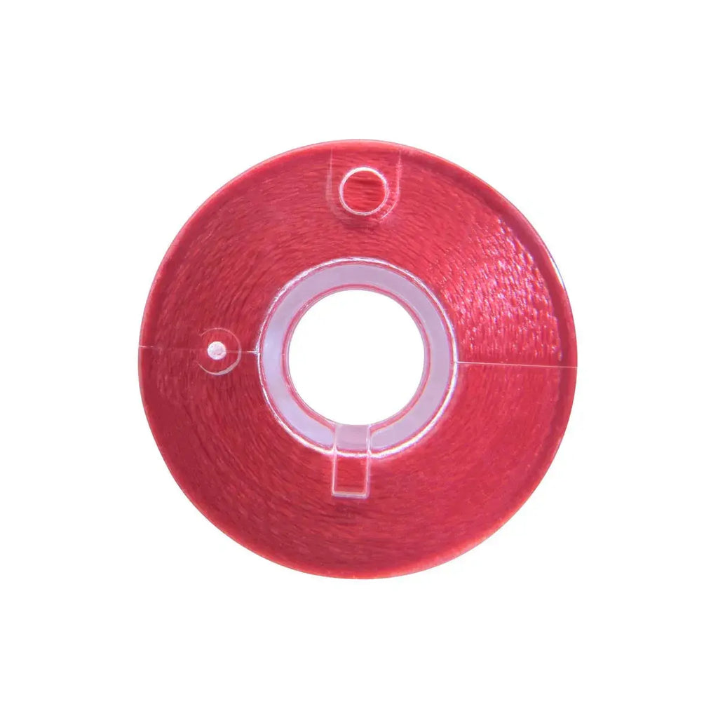 13322 Candy Apple Red Prewound Clear-Glide Bobbin Tube - Class 15/A