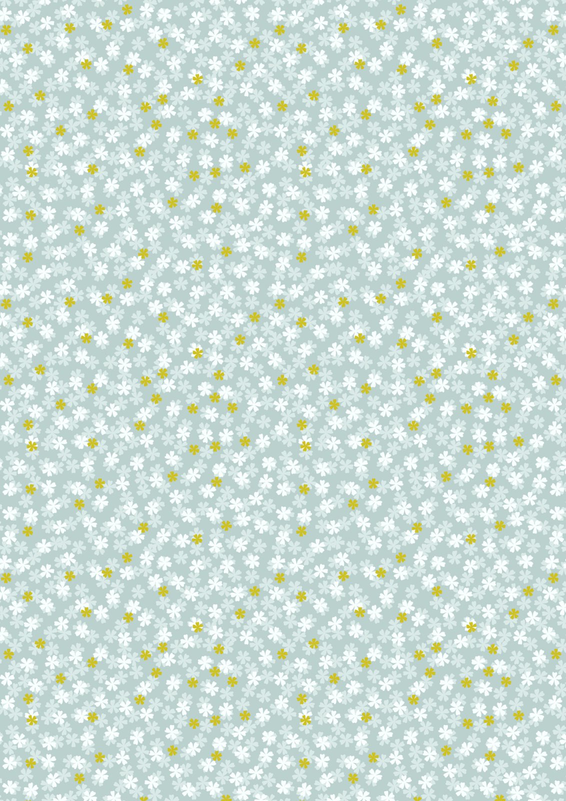 LI Sakura blossoms, Light Blue, Gold Metallic A920B
