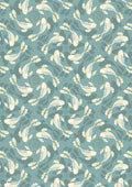 LI Sakura Blue, Koi, Gold Metallic A922C