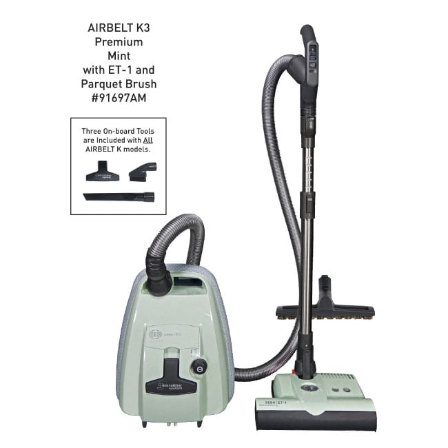 SEBO AIRBELT K3 Premium Canister Vacuum Cleaner - Mint