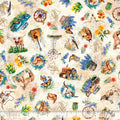 ATXSH Texas Vignettes Toss Tan Cotton 44"/45" Fabric Per Yard