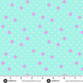 Aqua Dot Dot Bloom Color Pop Playground Cotton 44"/45" Fabric Per Yard
