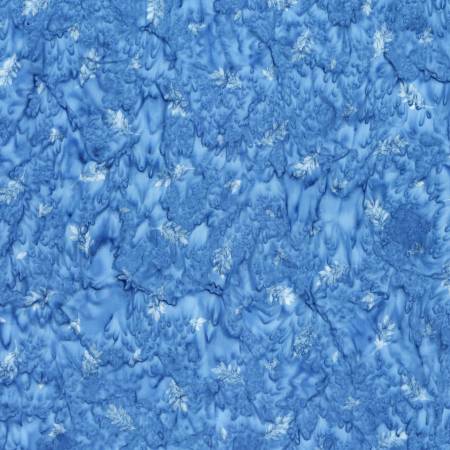 RB Expressions Ocean Blue  Watercolor Daisies Batiks