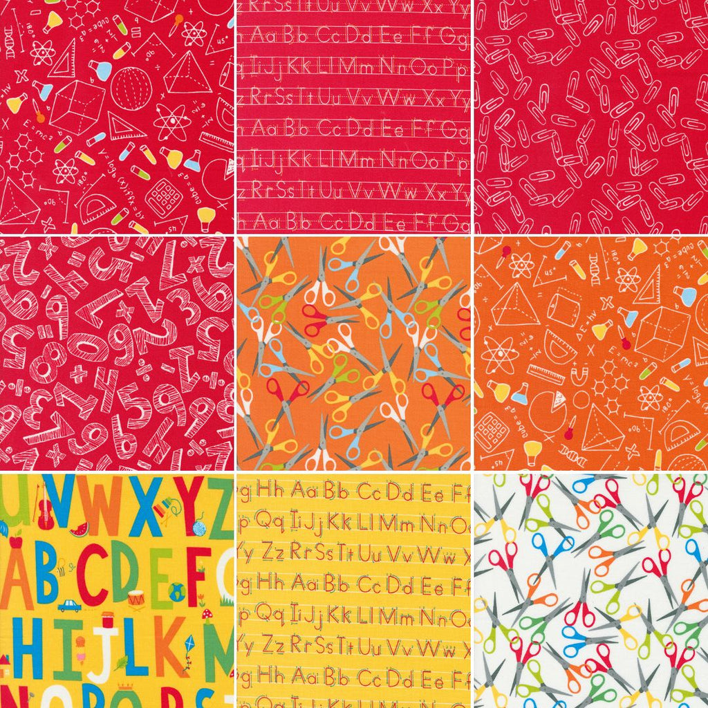 Back to School Fat Quarter Bundle - Set of 18