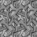 Black And White Geometric Lines Cotton Wideback Fabric per yard