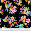 Black Pretty Pollinators Ivory Wideback Cotton Fabric Per Yard