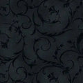 Black Soft Elegant Scroll Cotton Wideback Fabric per yard