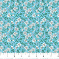 Blue Blossoms Pocket Posies Cotton 44"/45" Fabric Per Yard
