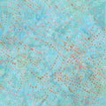 Blue Green Aqua Wave Dots Cotton 44"/45" Fabric Per Yard