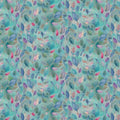 Blue Leaves Wild Beauty Cotton 44"/45" Fabric Per Yard