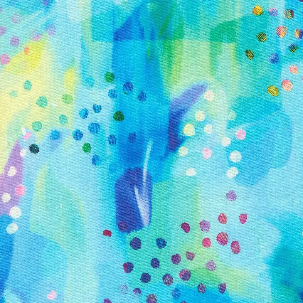 Blue Multi Gradients Auras Turquoise Moda Wideback Per Yard