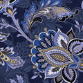 Blue Navy Footstool Cotton Wideback Fabric per yard