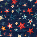 Blue Navy Stars Wideback Cotton Fabric per yard