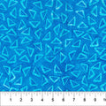 Blue Scattered Triangle Celebration Cotton 44”/45” Fabric Per Yard