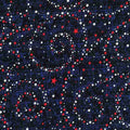 Blue USA Stars Navy Cotton Wideback Fabric per yard