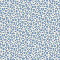 Blue Viney Floral Cotton Wideback Fabric per yard