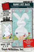 Bunny Got Back Pattern Machine Embroidery Version with Buttons and Hanger