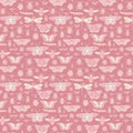 RB Floral Gardens Insects Dusty Rose