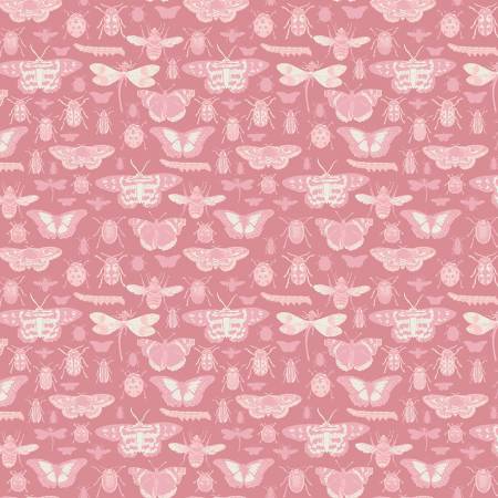 RB Floral Gardens Insects Dusty Rose