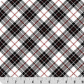Cloud Cuddle Black Just Plaid 58"/60" Fabric per yard