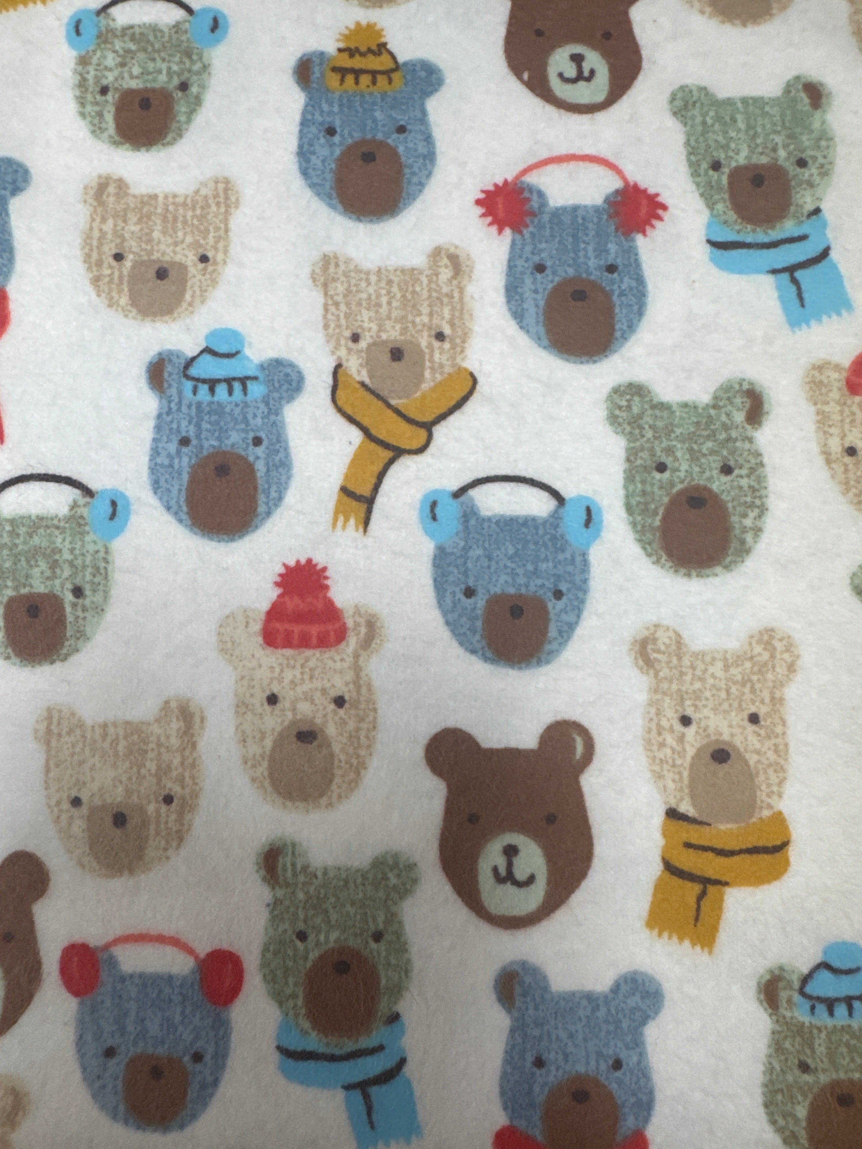 WF Cubby Bear White Bear Flannel