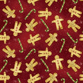 CW Dark Red Gingerbread Christmas Tossed Cookies