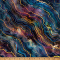 Celestials Midnight Flora A Hoffman Spectrum Print Cotton 43"/44" Fabric Per Yard