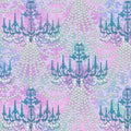 Chandelier Pearls-Lilac Cotton 44"/45" Fabric Per Yard