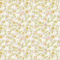 Cream Packed Floral Cotton 43"/44" Fabric Per Yard
