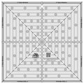 Creative Grids 12-1/2in Square It Up or Fussy Cut Square Quilt Ruler