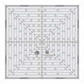 Creative Grids 14-1/2in Square It Up or Fussy Cut Square Quilt Ruler