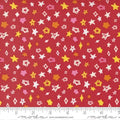 Creativity Glows Cheery Red Ditsy Stars 44"/45" Fabric Per Yard