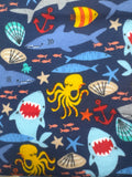 WF Cubby Bear Navy Ocean Flannel