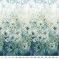 Whisper Full Width Border Teal Cotton 43"/44" Fabric Per Yard
