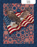 Stars And Stripes 14 Multi Navy Cotton 34" x 43" Panel