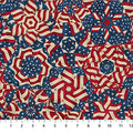 Stars And Stripes 14 Multi Pinwheels Navy Cotton 43"/44" Fabric Per Yard