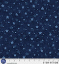 Dark Blue Star Spangled 108" STSW-6170-DB Cotton Wideback Fabric Per Yard