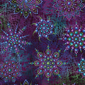 Plum Cirrus Beaded Medallion Cotton 44"/45" Fabric Per Yard