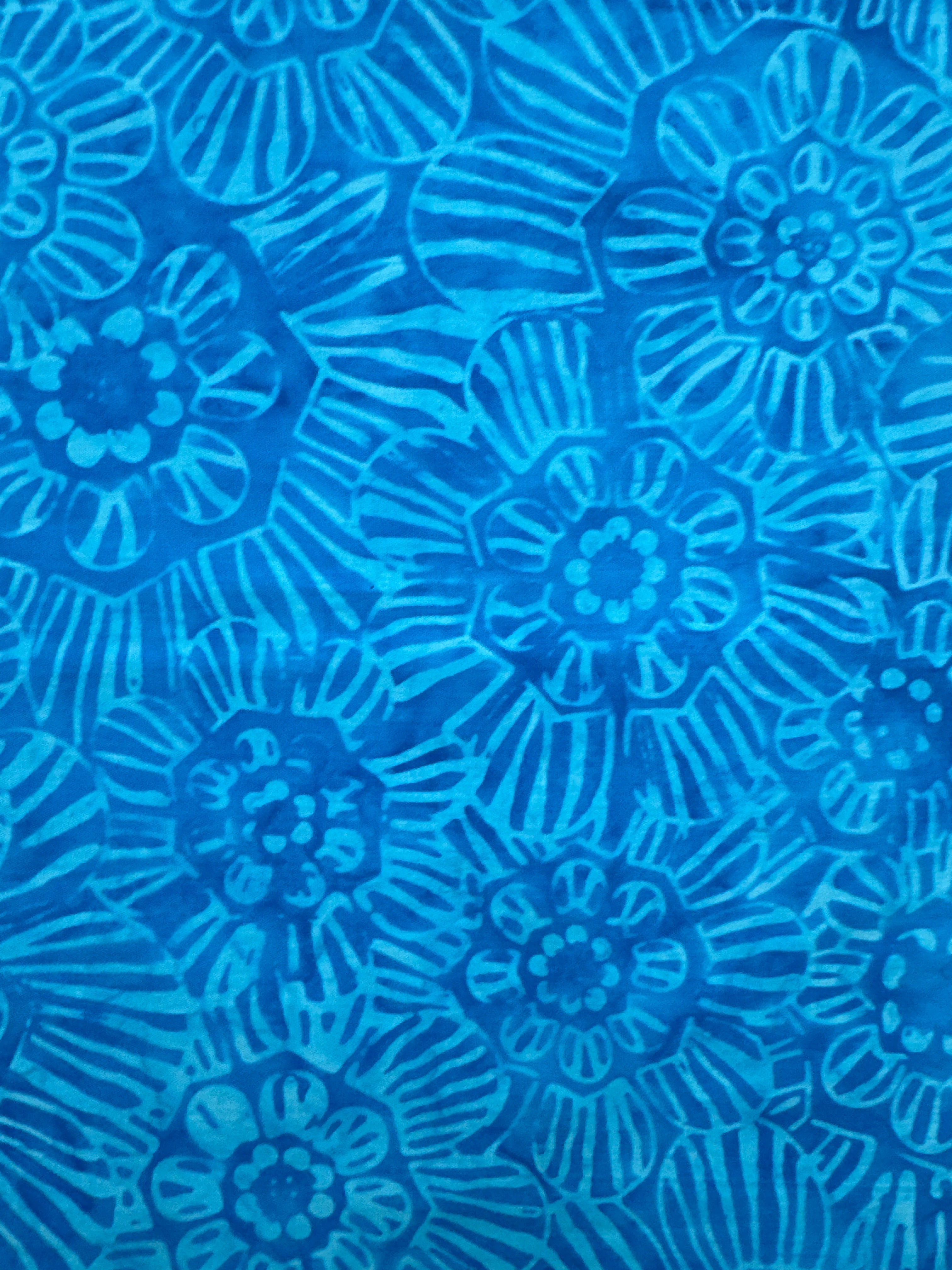 AN Etch Floral Print Electric Blue