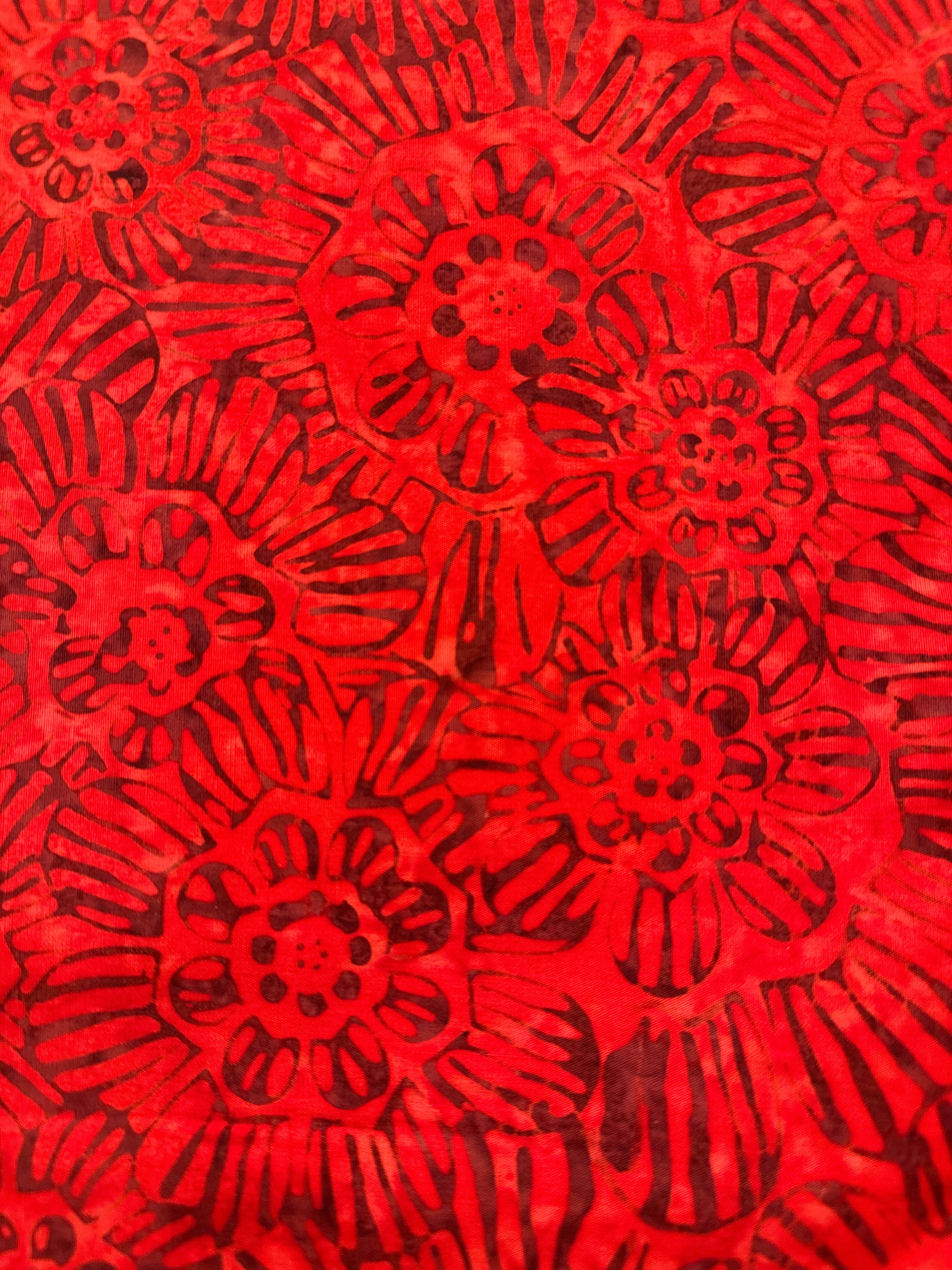 AN Etch Floral Red