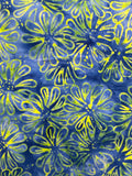 AN Green Daisies on Deep Blue